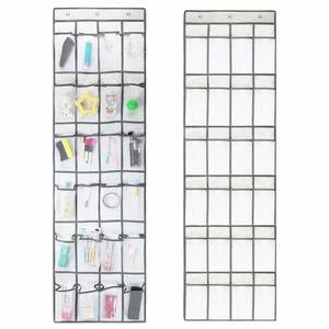4-hook 24-grid Transparent <b>Storage</b> Bag Behind the Door Non-woven Six-layer <b>Shoes</b> Buggy Bag <b>Storage</b> Bag PVC Buggy Bag - Product Image 3