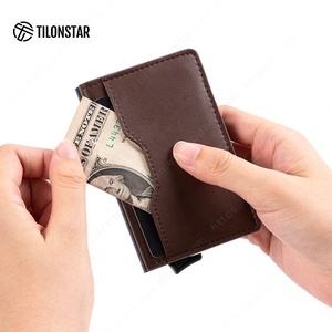 TILONSTAR TVC109 Pop up Wallet Front With Extra Leather Credit Card Holder Automatic RFID Blocking Card Holder for <b>Gifts</b> - Product Image 3