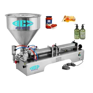 Semi automatic ice cream water liquid honey juice sauce soft drink tomato paste filling machine