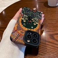 Coque de téléphone portable en cuir texturé motif chat mignon pour iPhone 16 15 17 Air Pro Max, étui arrière rétro en daim, vente en gros
