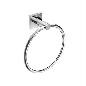 Soporte para toallas, 19 x 21 x 7,4 cm, acabado cromado, accesorio para baño - Product Image 2