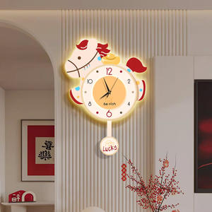 <span class=keywords><strong>Orologio</strong></span> da Parete Luminoso Cream Wind per <span class=keywords><strong>Soggiorno</strong></span>, per Sfondo TV, Silenzioso e con Funzionalità Avanzate - Product Image 1