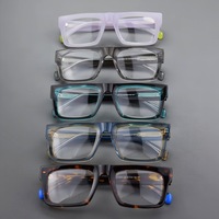Monture de lunettes de vue carrée de luxe en acétate 2026, faite à la main, sur mesure, de haute qualité, pour hommes