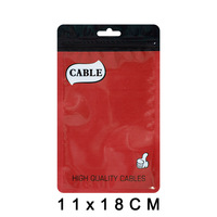 Durable Data Cable USB Neutral Reusable BOPP+CPP Plastic Self-Sealing Zipper Top Gift Craft Packaging Bag Mobile Phone