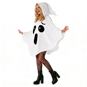 Disfraz de Fantasma Blanco para Mujer, Estilo Capa con Capucha, Ideal para Fiestas, Cosplay de Anime y Videojuegos - Product Image 1