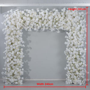 Quadrato bianco <span class=keywords><strong>rosa</strong></span> arco fiori fiori fiori fila matrimonio sfondo cornice arco floreale <span class=keywords><strong>rosa</strong></span> decorazione decorazione matrimonio sfondo - Product Image 2