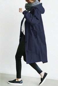 Giacca a vento da donna autunno inverno stile Casual tinta unita tasche con bottoni Plus Size cappotto a maniche lunghe con cappuccio tessuto di lana - Product Image 6