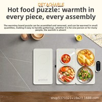 Plateau chauffant pliable pour aliments, pour table à manger, isolation thermique, usage domestique, en plastique, classe énergétique