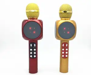 Microfono senza fili Karaoke portatile Disco luce LED altoparlante macchina di canto per bambini Android Smartphone