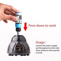 Machine à mélanger l'encre de tatouage en acier inoxydable et plastique, agitateur orbital mini-vortex rapide pour flacons de pigment liquide, pour couleurs de tatouage