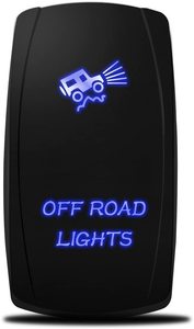 Interruptor Rocker LED de Painel SPST de 5 Pinos IP66 12V 20A para Caminhões Off-Road 4x4, ATV, UTV, Jeep - Product Image 3