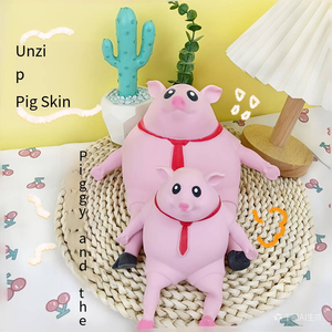 Vente en gros – Nouveauté 2026 : Jouets anti-stress en forme de cochon rose amusant, en TPR souple, à presser, pour enfants et adultes - Product Image 5