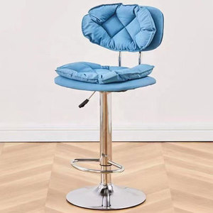 Ghế quầy bar cao bằng da PU cho câu lạc bộ, ghế quầy bar xoay cho nhà bếp, ghế đẩu quầy bar bằng nhung - Product Image 2