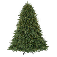 Sapin de Noël décoré de 4 à 7 pieds, décorations de Noël de qualité supérieure, sapin de Noël artificiel vert réaliste décoré avec une base robuste