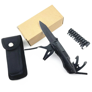Pince multifonction pliable, couteau EDC, pince à vis, outil multifonction portable, outil de survie d'urgence pour le camping - Product Image 1