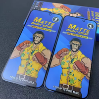 Protection d'écran mate AG pour iPhone 14 ProMax 15 Plus 16 Plus, film en verre trempé anti-reflet, toucher fluide et réactif