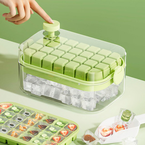 Ice Lattice Ice Cube Mold Cube Shape Manual Operation Household Refrigerator Storage Tray - Product Image 3