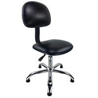 Vente en gros de chaise ESD cuir PU noir bleu à bas prix pour salle blanche et usage industriel