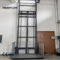Lift Barang Modular Rel Tunggal 500kg 1000kg Elevator Barang Hidrolik Pra-Rakit untuk Pemasangan Cepat