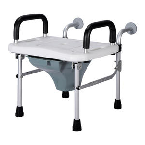 OLF <b>High</b> Quality <b>Height</b> <b>Adjustable</b> Folding Toilet <b>Chair</b> Commode <b>Chair</b>, With 2 in 1 Commode Pot - Product Image 1