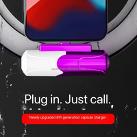 Power Bank Mini Darurat 3300mAh Pengisian Daya Nirkabel Cepat Lampu Malam Gantungan Kunci Tipe-C/Lighting/Android Pengisi Daya CE