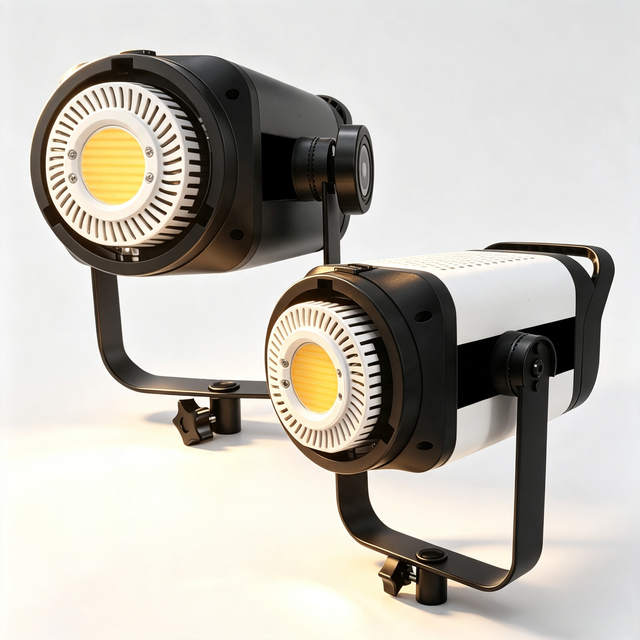 200W Portable Metal LED RGB Video Light 2800-6800K CRI>96Ra 15000lm Cooling Fan Photography Studio Light for Video Shooting