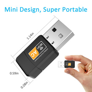 LC Mini 600m dual-band <span class=keywords><strong>USB</strong></span> WLAN Wifi receiver 2.4G 5.8G bên ngoài thẻ không dây cho máy tính xách tay 5G Card mạng-Trong kho! - Product Image 2
