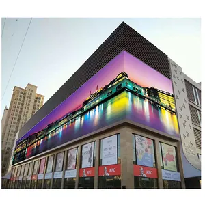 Outdoor Transparent Flexible Building Window Curtain P10 P15.6 led mesh screen