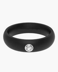 <strong>Silicone</strong> Women's Gemstone <strong>Ring</strong> Engagement Diamond <strong>Silicone</strong> Wedding <strong>Ring</strong> With <strong>Customized</strong> Color&amp;Logo - Product Image 5