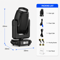 Projecteur LED BSW 3-en-1 500W avec Zoom, Gobo, Prisme, DMX512 et Contrôle RDM pour Événements DJ