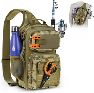 Free Sample Lightweight Outdoor Double-layer DlY Cover Backpack Tackle Water-Resistant Fishing Shoulder Reel Gear Storage <b>Bag</b> - Product Image 1