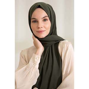 Châle en soie Medina - Kaki foncé - Kaki foncé - Product Image 1