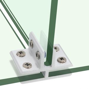 Bán buôn Hợp kim nhôm kính bảng gỗ Kệ chủ hỗ trợ t Hình dạng khung hiển thị tủ kết nối - Product Image 2