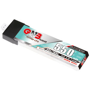 GNB GAONENG 1S 550MAH 3.7V 90C PH2.0 Kepala Plastik Baterai LiPo Drone Mini FPV Mainan Quads RC - Product Image 1