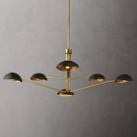 Lustre contemporain pour bar et restaurant, design vintage, en laiton antique et fer, lampe suspendue LED pour salon, îlot de cuisine
