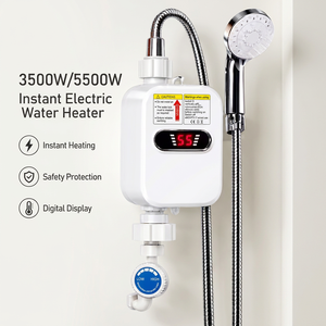 <span class=keywords><strong>Calentador</strong></span> de Agua Eléctrico Instantáneo sin Tanque, Termostático Inteligente de 110V para Baño Pequeño, Ducha Caliente de Acero Inoxidable para Exteriores, Hotel, RV - Product Image 1