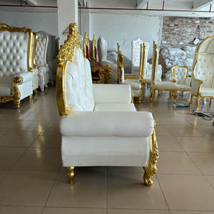 Meubles d'hôtel de luxe <span class=keywords><strong>royal</strong></span> Design européen 2 places dossier haut résine artisanat inclinable accoudoir événements festifs mariages vie - Product Image 3
