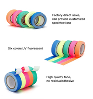 Ruban en tissu néon Gaffer Fluorescent UV Blacklight Glow in The Dark Tape pour la fête UV, bâtons lumineux, ruban néon