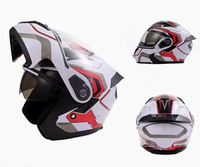 Casque de moto modulable certifié DOT, double visière, coque ABS, vente en gros usine