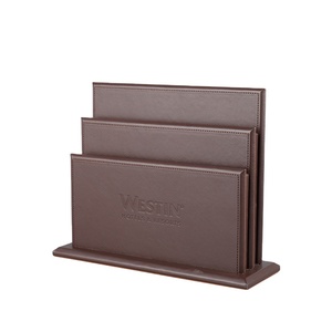 Nouvel arrivage Commodités de <span class=keywords><strong>chambre</strong></span> <span class=keywords><strong>d</strong></span>'hôtel en cuir de luxe Menu et répertoire du service à la clientèle - Product Image 6