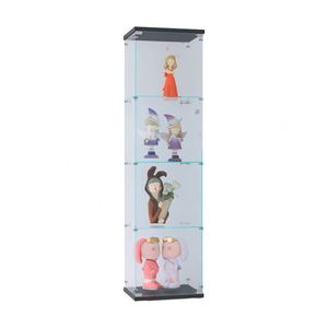 Wholesale Commercial Glass Display Case Full Vision Aluminum Frame <b>Corner</b> Showcase Cabinet Stand Glass Display Showcase - Product Image 6