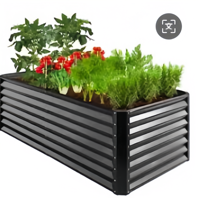 New Style Metal Galvanized Garden Flower Green Plant Bed Large Deep Root Planter Box for Vegetable Planter