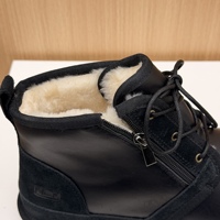 Bottes noires pour hommes, dessus en cuir, semelle en mousse EVA, confortables, respirantes, antidérapantes, chaudes, légères