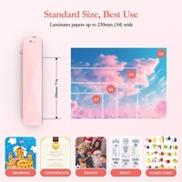 Couleur rose A4 A5 A6 Taille Photo Documents Carte Thermique Froid Bureau Personnel Petite Machine À Plastifier