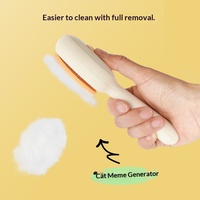 Brosse et peigne multifonctionnels écologiques portables et confortables pour enlever les poils d'animaux, en acier inoxydable, auto-nettoyants pour chats et chiens