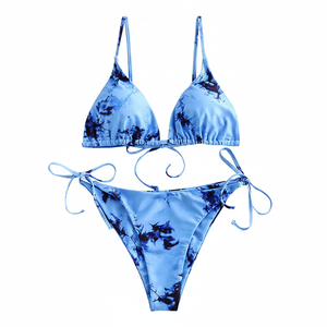 Nueva gran oferta personalizada de dos piezas de cintura alta para mujer, conjunto de Bikini de playa, conjunto de Bikini Sexy para mujer, a la venta ahora - Product Image 1