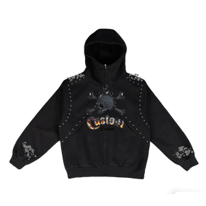 Sudadera con Capucha Gótica Y2K Personalizada para Hombre, Sudadera Holgada con Estampado Gráfico Retro Grunge, Sudadera de Calle - Product Image 1