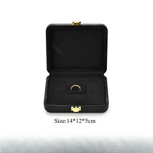 Custom Light luxury jewelry box high-end leather ring necklace earring jewelry <b>storage</b> box display packaging box - Product Image 6