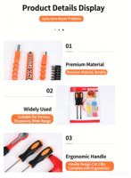 Vente directe d'usine - Ensemble de clés à cliquet de haute qualité - 21 pièces - Accessoires pour outils de plomberie - Kit d'axe flexible