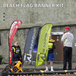 100% полиэстер летающий двусторонний флаг большой флаг перо вертикальный развевающийся баннер 7 м пользовательские флаги и баннер для автосалона - Product Image 2